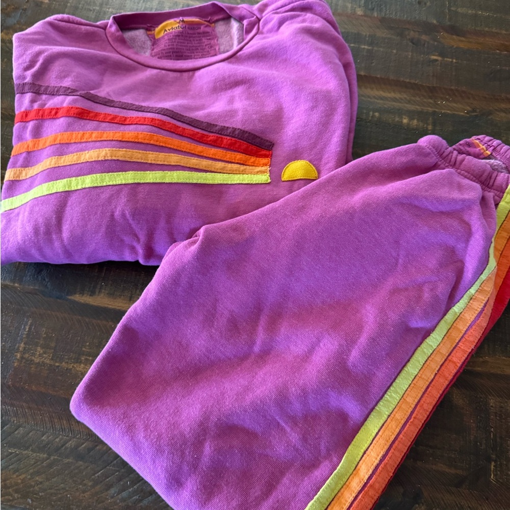 Aviator Nation Purple Sweatshirt